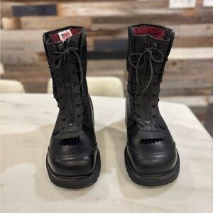 Vibram Black Leather Men's Boots